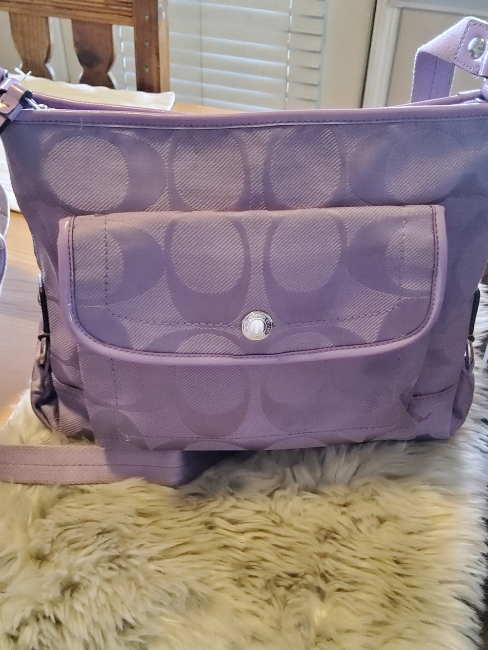 Coach Kyra Signature Crossbody Lavender Vintage VGUC F16550